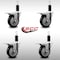Service Caster 4'' SS Black Poly Swivel 1-1/2'' Expanding Stem Caster Set Total Lock Brake, 4PK SCC-SSEXTTL20S414-PPUB-BLK-112-4 - alternate 2
